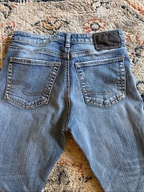 Silver Jeans Women's Straight Leg Light Wash Blue Denim